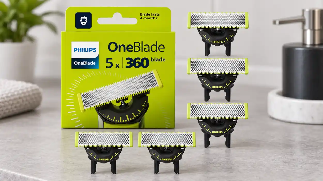 Pack x5 cuchillas Philips OneBlade 360 QP450/50 compatibles con mangos OneBlade y Pro