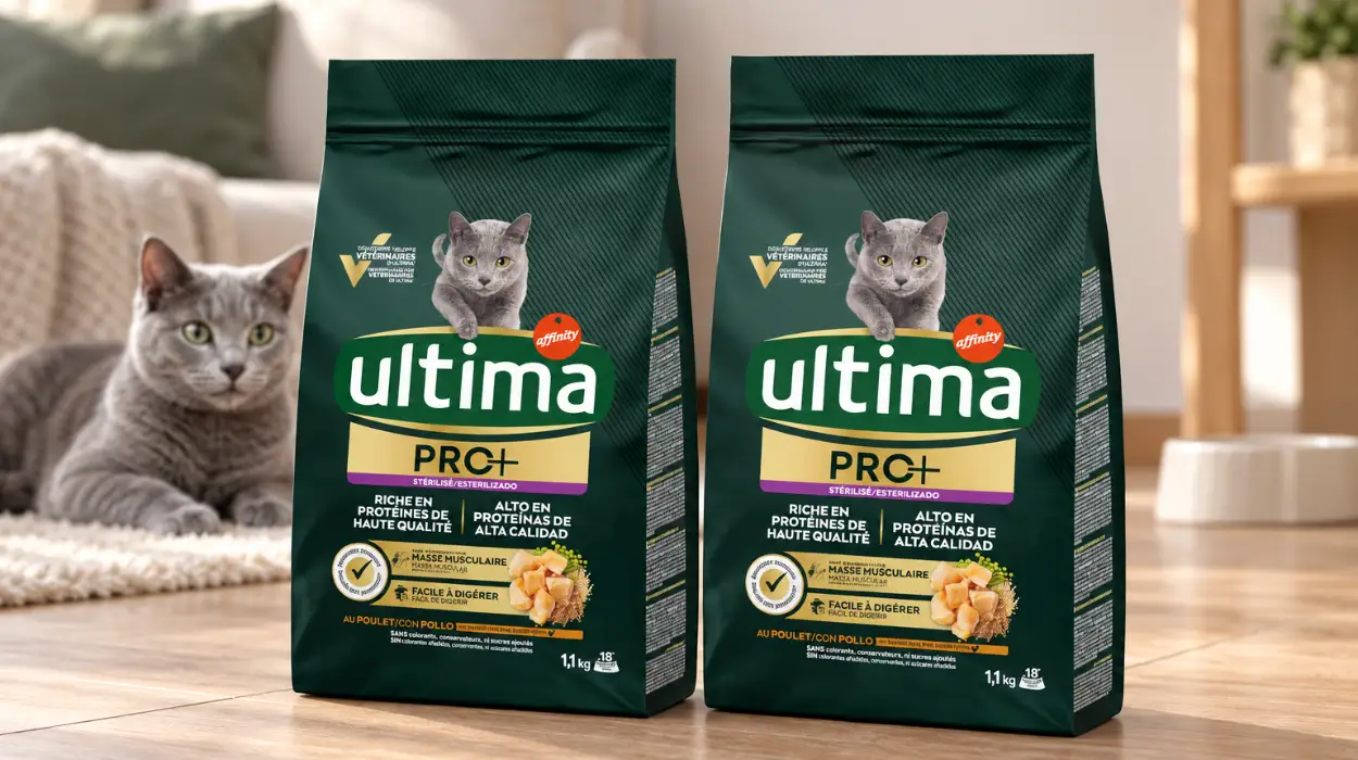 Pack x2 Pienso para gatos esterilizados Ultima Pro+ de 1,1 kg