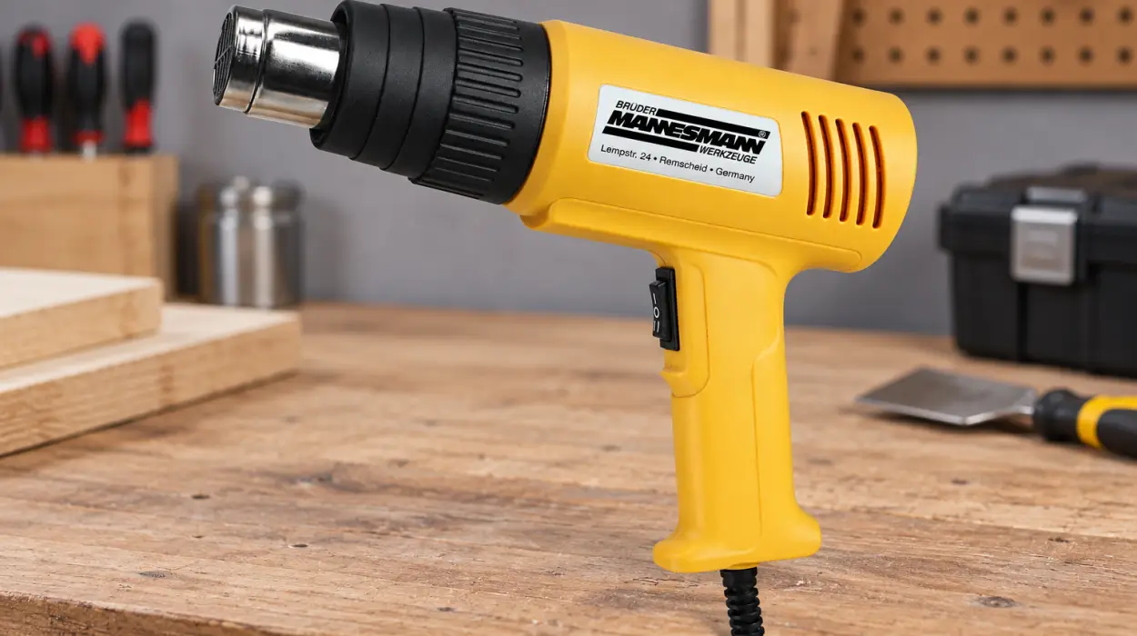 Pistola de aire caliente Mannesmann para trabajos de bricolaje