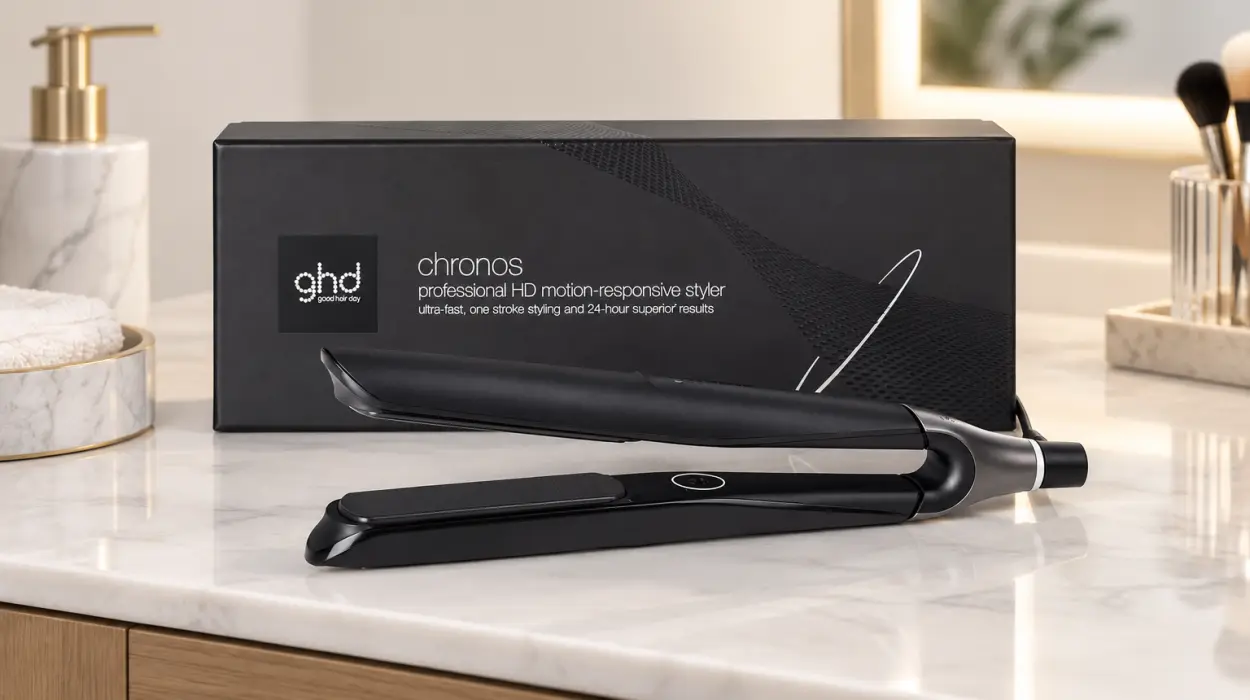 Plancha de pelo ghd Chronos para crear lisos, rizos y ondas