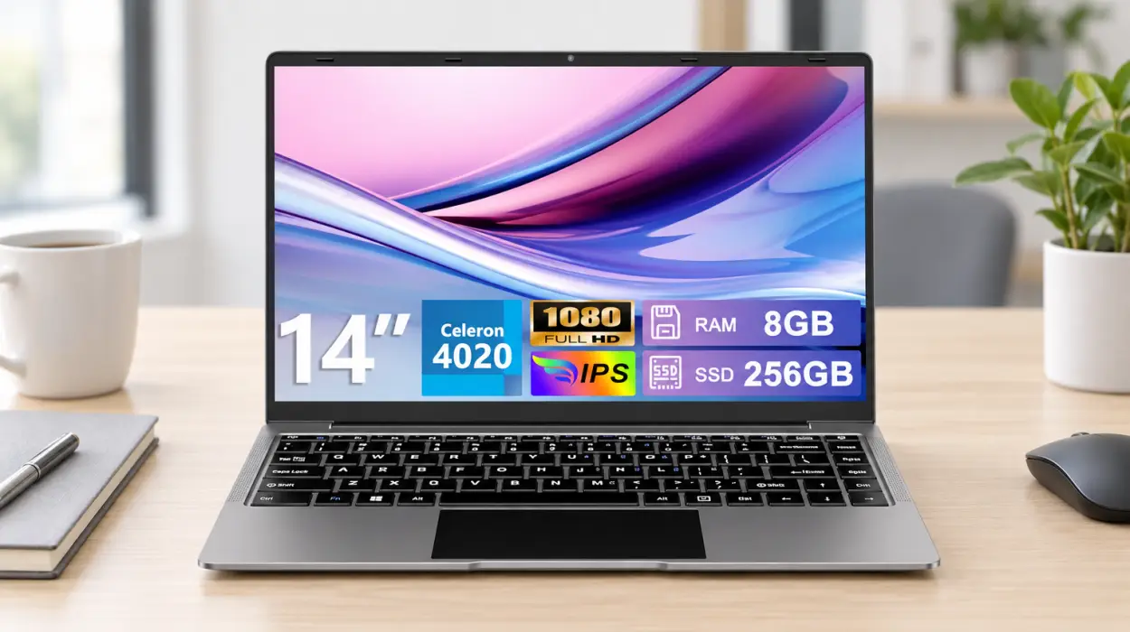 Ordenador portátil Bvate B8 de 14 pulgadas Celeron con 8 GB de RAM y SSD de 256 GB y Windows 11