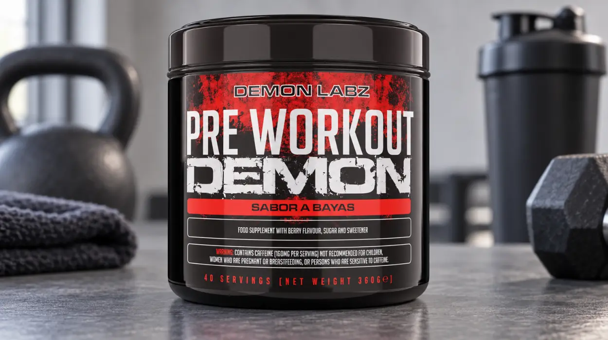 Preentreno Demon Labz con creatina, sabor a bayas, de 360 g