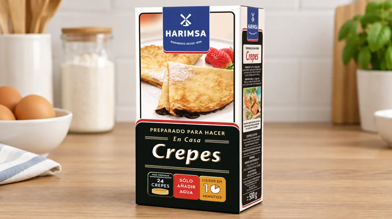 Prepara tortitas o gofres fácilmente con la base Harimsa para crepes de 500 g