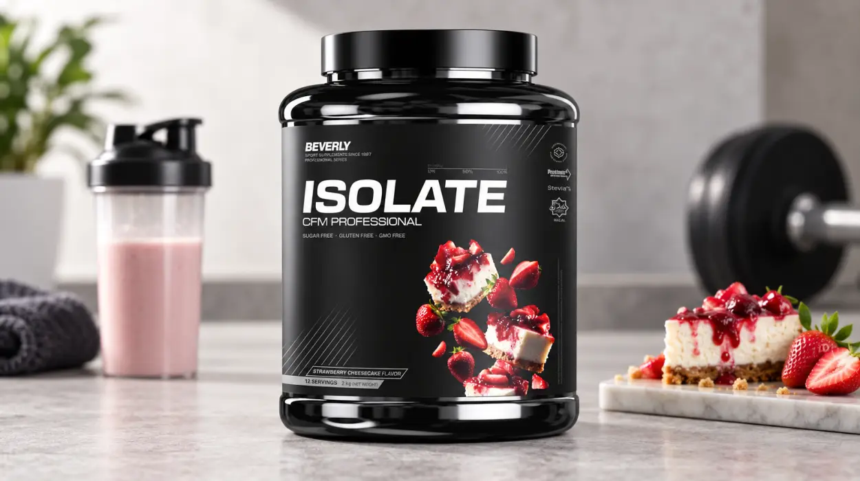 Proteína aislada Beverly Isolate CFM de 2 kg, sabor Strawberry Cheesecake