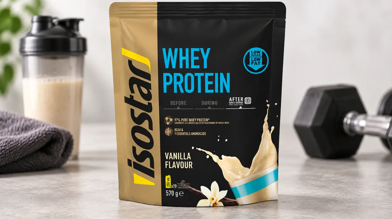 Proteína en polvo Isostar Whey Protein con BCAA, sabor vainilla, 570 g