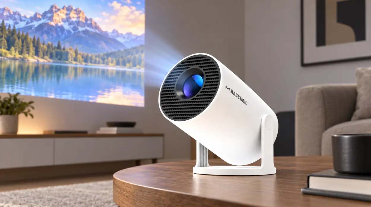 Proyector Magcubic HY300 Pro portátil de 720p con sistema Smart de Android