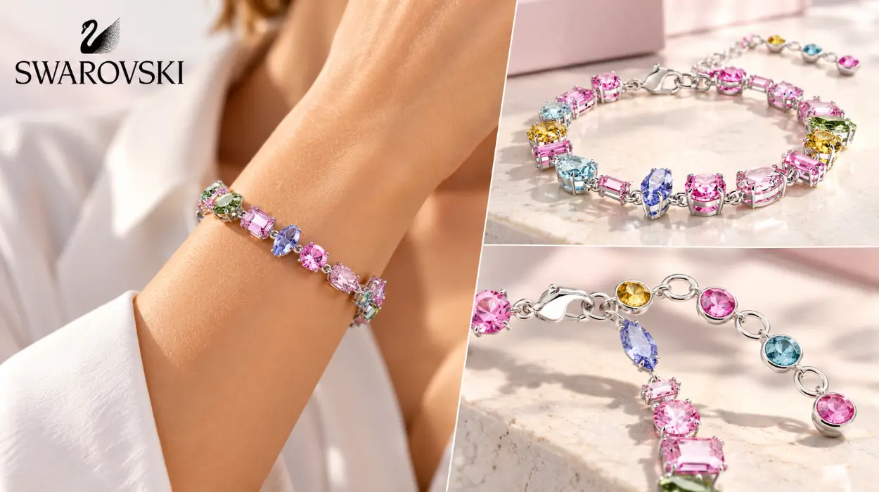 Pulsera Swarovski Gema con cristales prismáticos multicolor