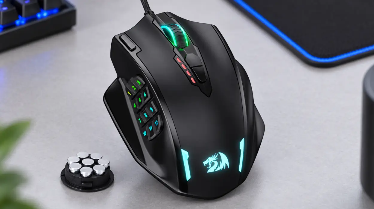 Ratón gaming Redragon M908 Impact cableado con 18 botones programables y hasta 12.400 DPI