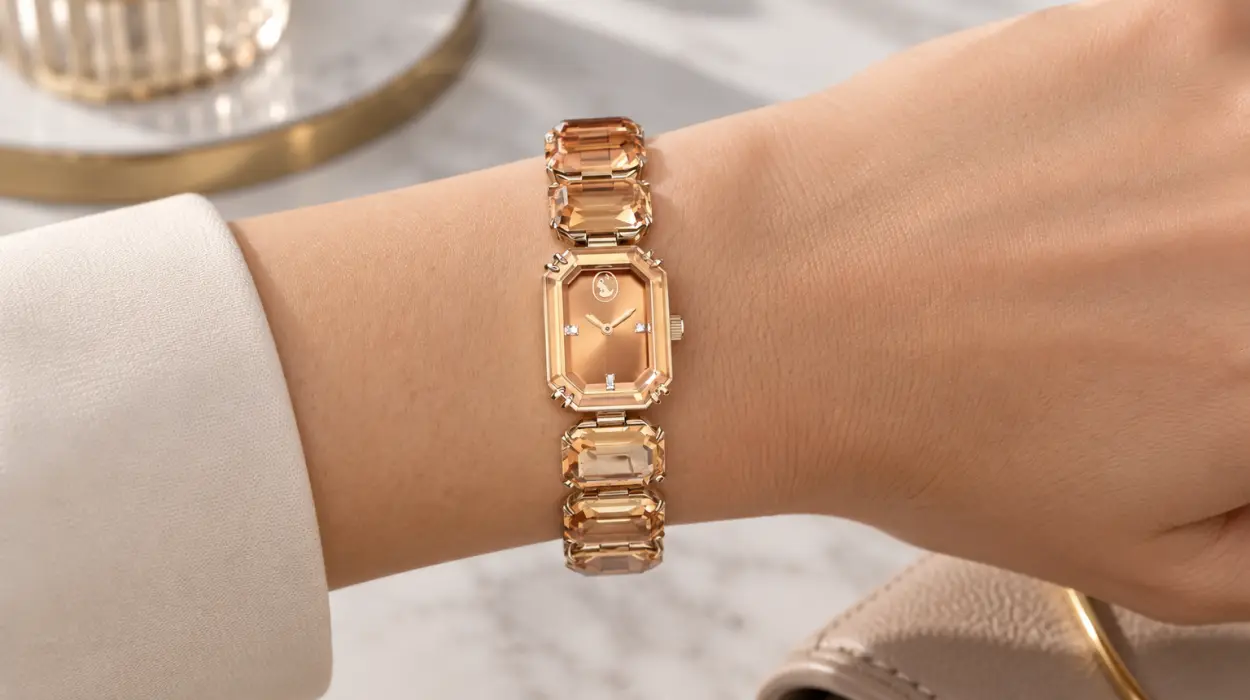 Reloj pulsera Swarovski Millenia de cuarzo con cristales y caja octogonal