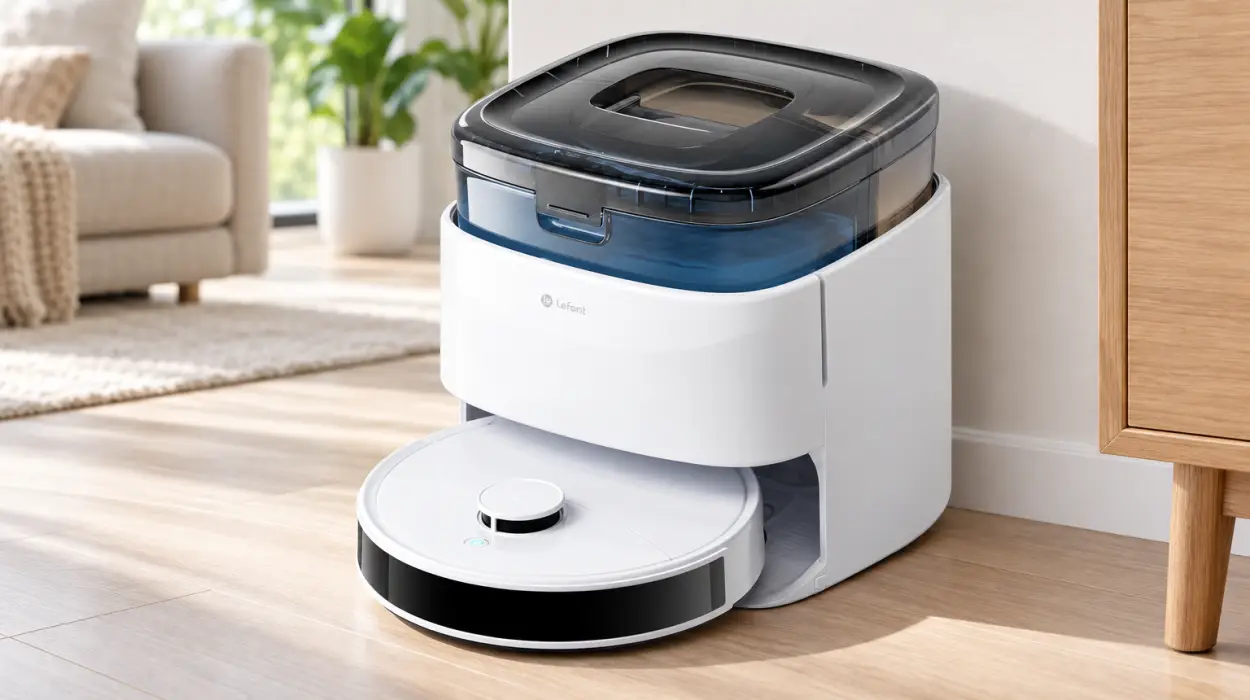 Robot aspirador Lefant M3 con mapeo, 12000 Pa y base con lavado y secado automático