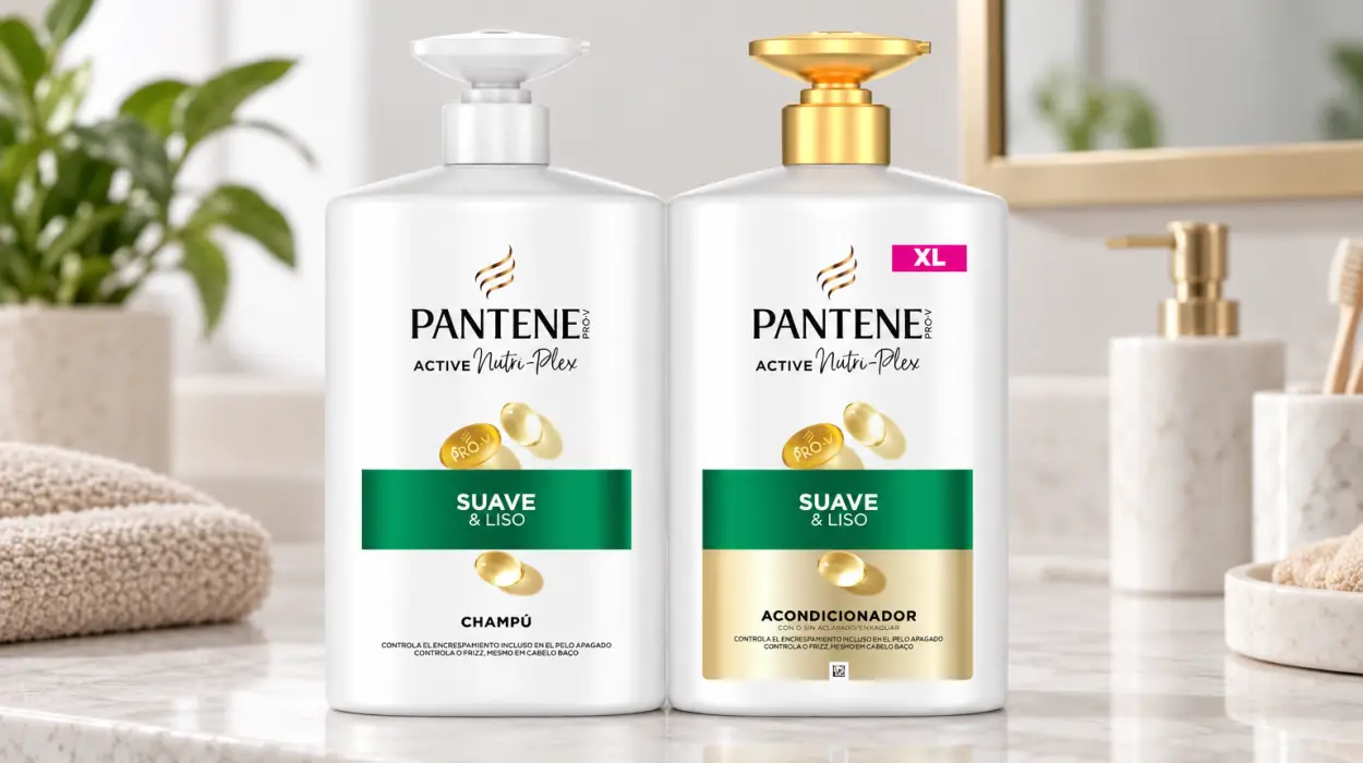 Set de champú Pantene Pro-V Suave y Liso de 1 l y acondicionador de 800 ml