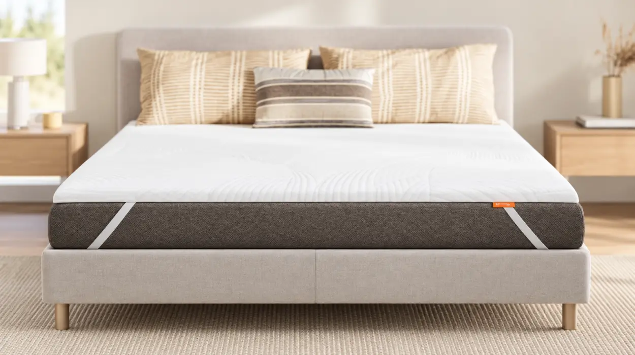 Sobrecolchón Sweetnight de espuma viscoelástica en gel de 150 x 190 cm con funda lavable