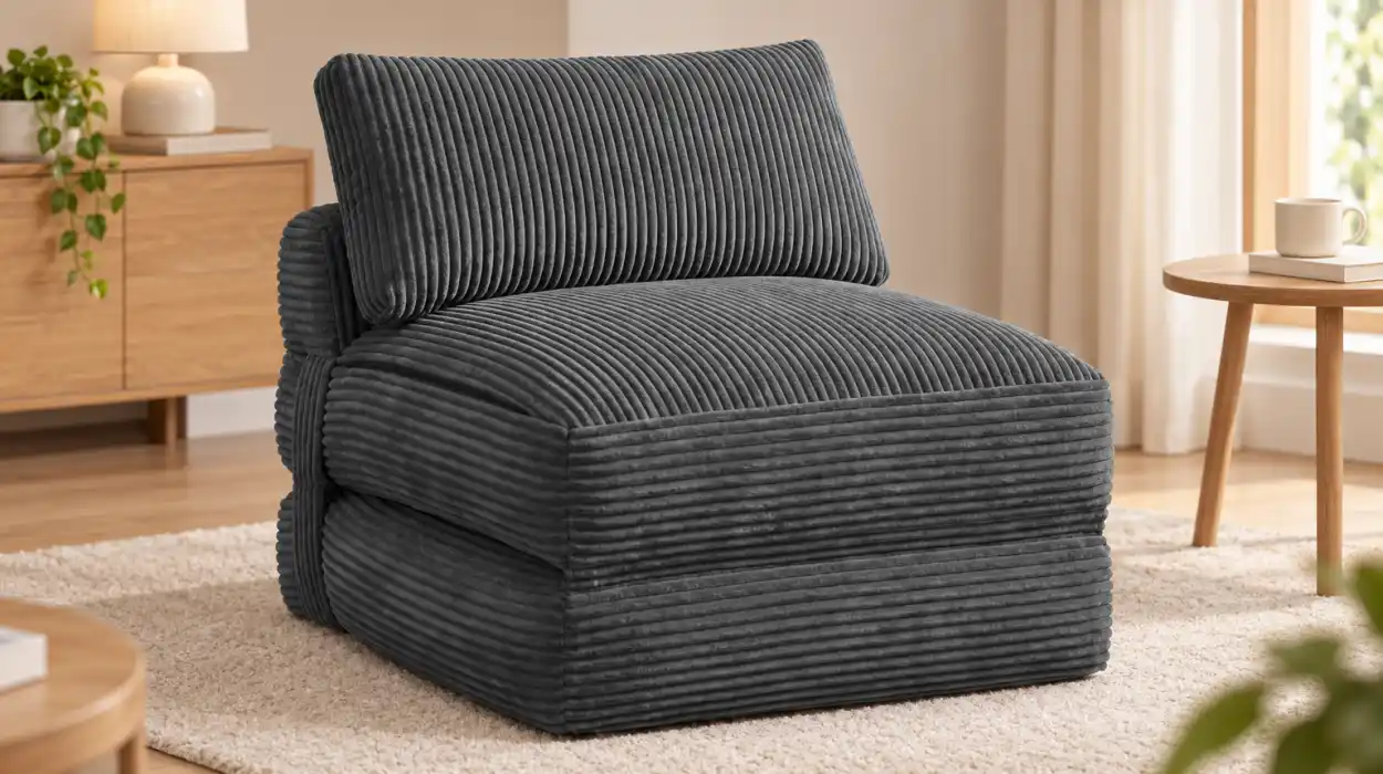 Sofá cama plegable Vasagle de pana con espuma de alta densidad