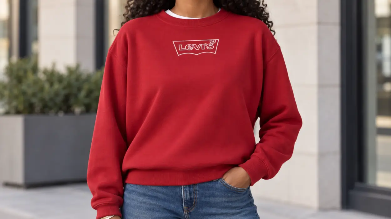 Sudadera Levi's Everyday Crew Batwing con detalle iridiscente para mujer