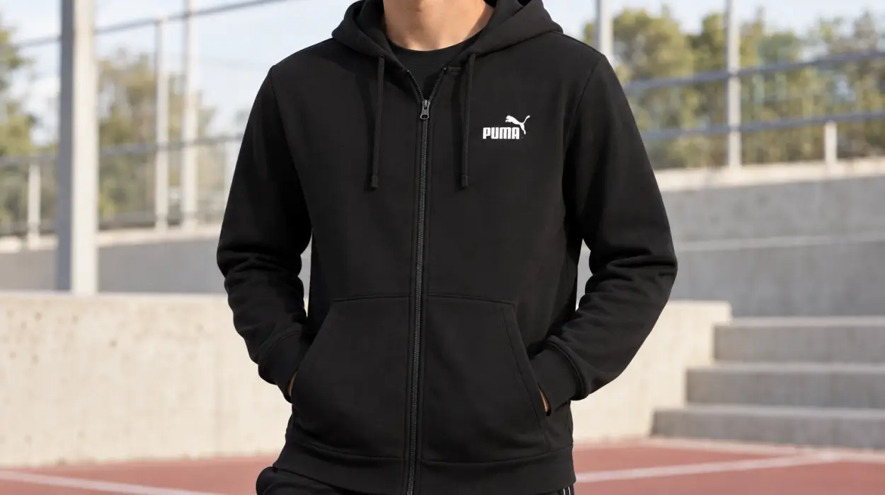 Sudadera con capucha Puma ESS No. 1 Logo Full-Zip para hombre