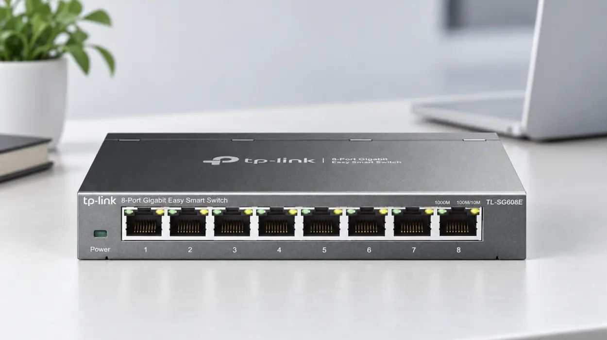 Switch Gigabit TP-Link TL-SG608E gestionable de 8 puertos