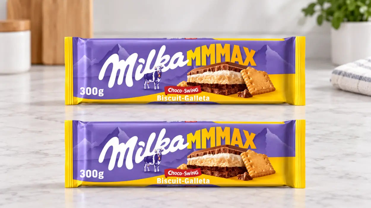 Pack x2 Tableta Milka MMMAX Choco Swing de 300 g con galleta y crema de cacao y leche