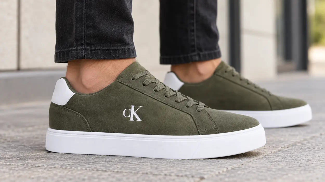 Zapatillas Calvin Klein Classic Laceup de ante para hombre