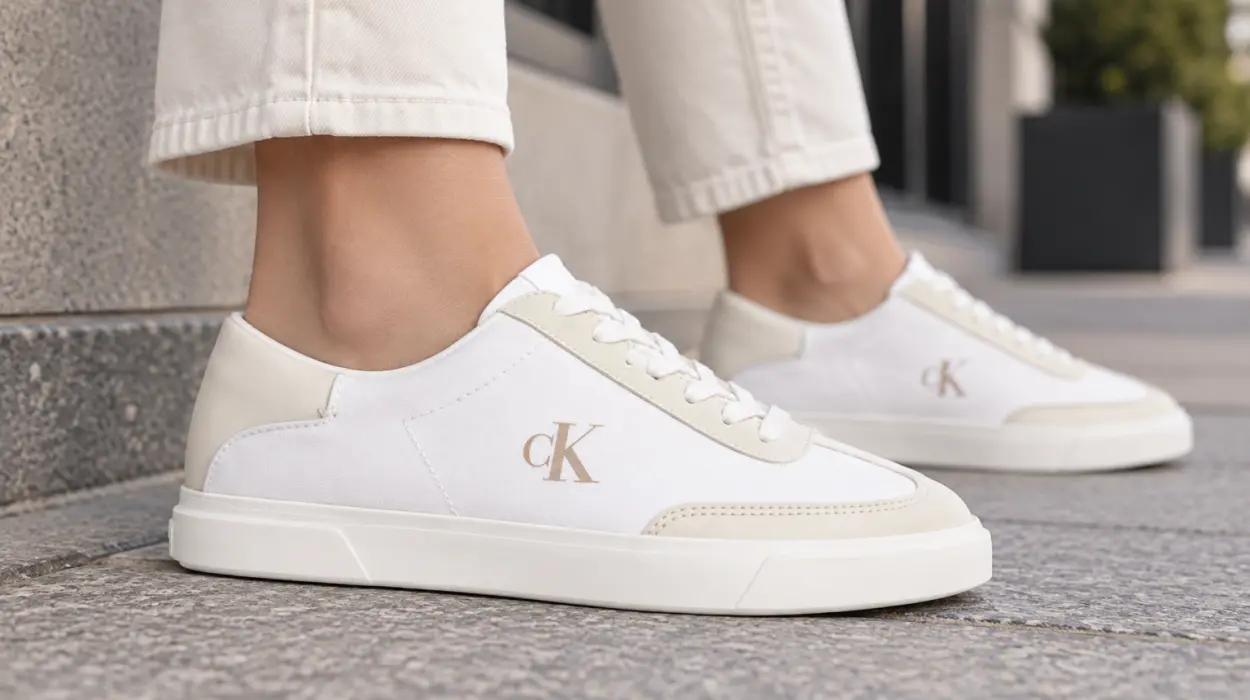 Zapatillas Calvin Klein Low Pro de lona de algodón para mujer