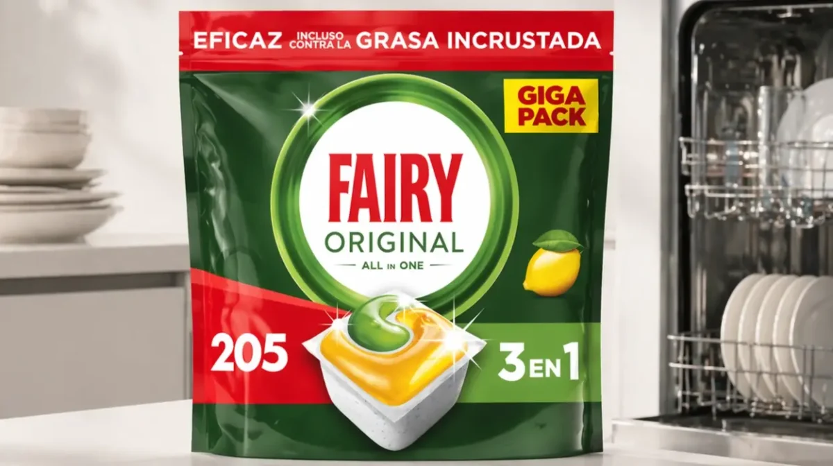Pack 205 cápsulas Fairy Original Todo en Uno Limón
