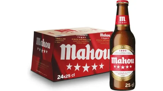 Pack x24 Quintos de cerveza Mahou 5 Estrellas
