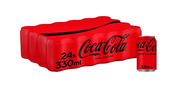 24 latas de coca cola zero en oferta
