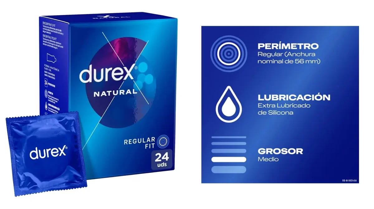 Caja de 24 preservativos Durex Natural