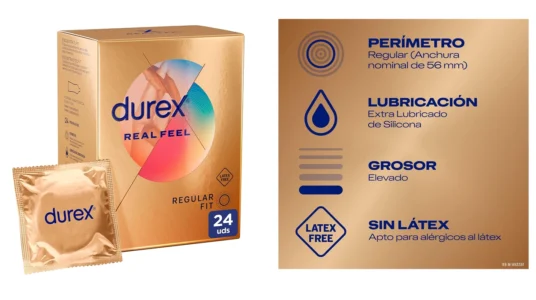 24 preservativos Durex Real Feel baratos