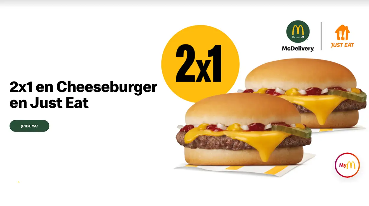 2x1 Cheeseburger Just Eat