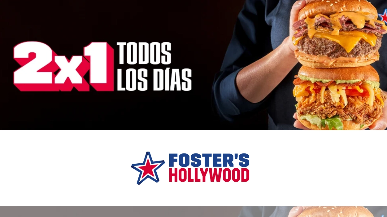 2x1 en Foster's hollywood todos los dias