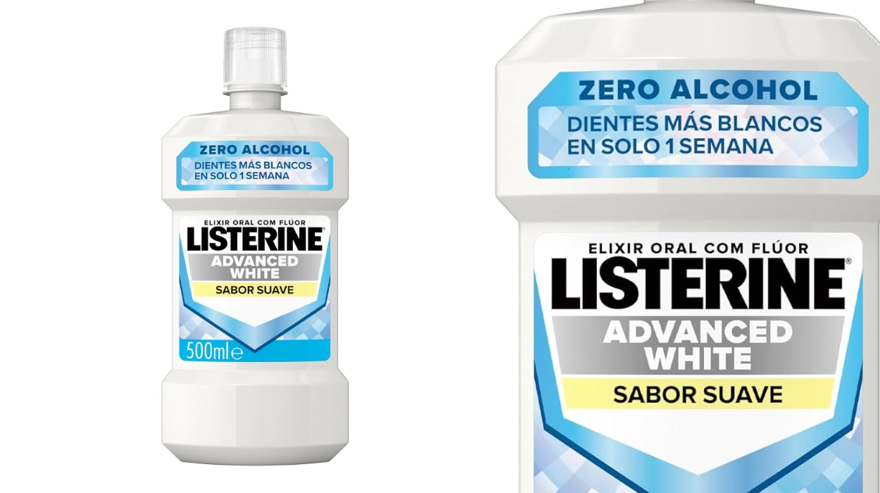 3 Enjuague bucal Listerine blanqueador