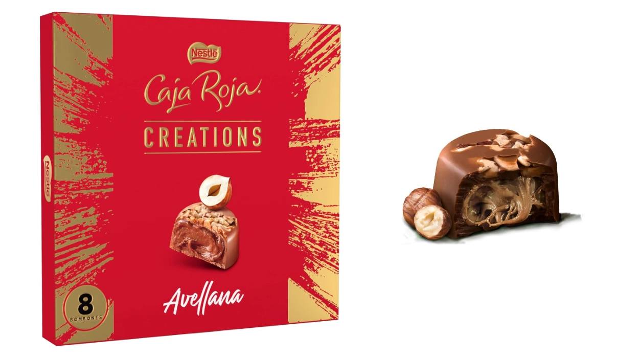 3 cajas de bombones Nestlé Caja Roja Creations Avellana de 111 g