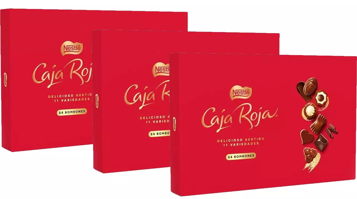 Caja roja bombones Nestle baratos