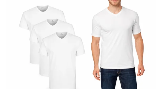 3 camisetas lower east cuello pico hombre