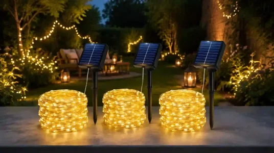 3 guirnaldas LED exterior