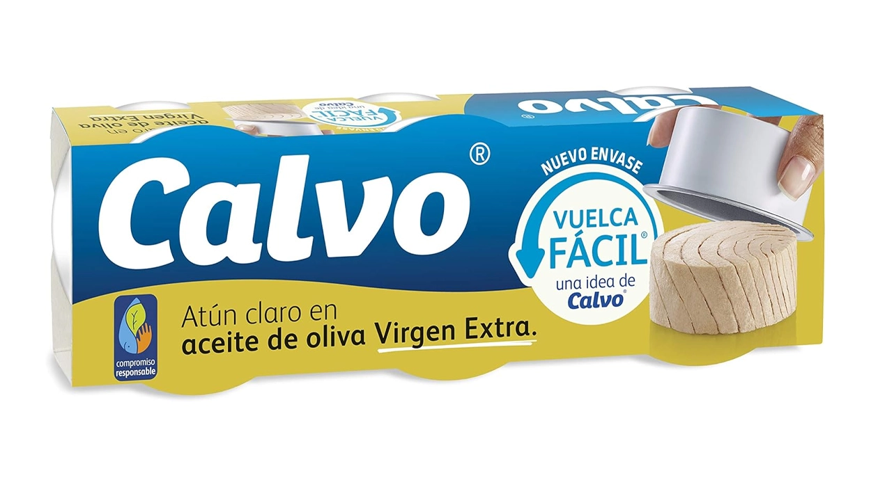 3 latas de atún Claro Calvo en aceite de oliva Virgen Extra