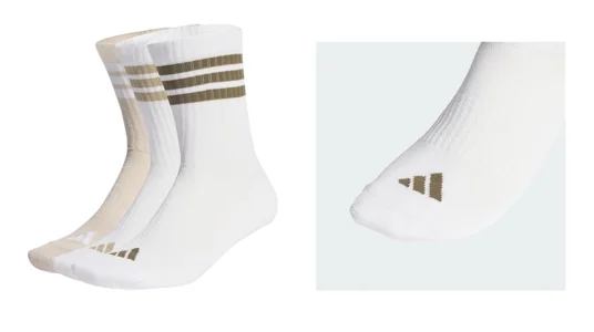 3 pares de calcetines Adidas 3-stripes Cushioned