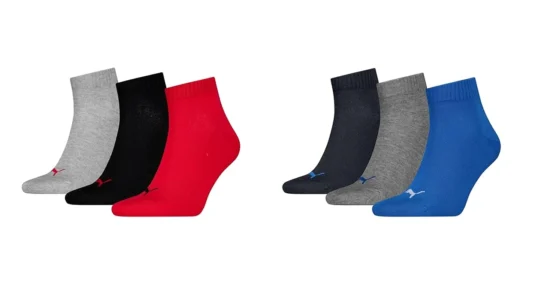 3 pares de calcetines Puma Quarter Plain