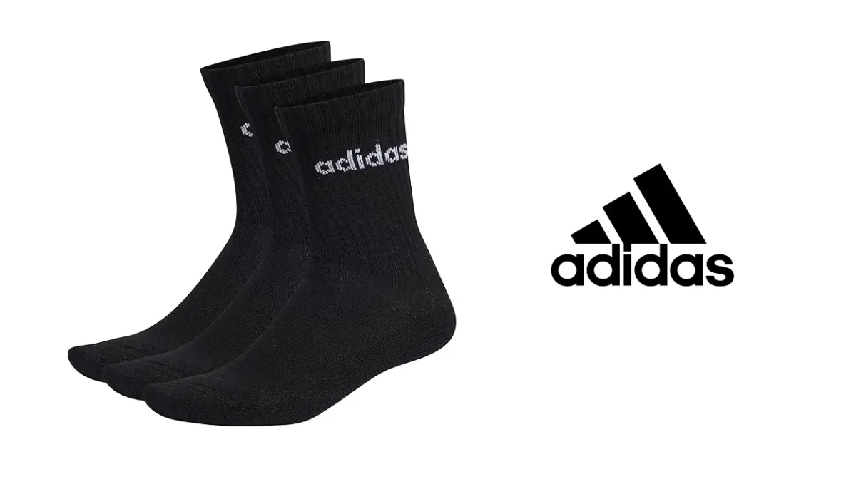 Pack x3 pares de calcetines Adidas Linear Crew Cushioned Socks