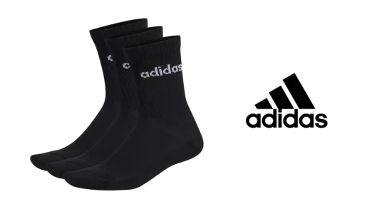 3 pares de calcetines adidas Linear Crew Cushioned Socks