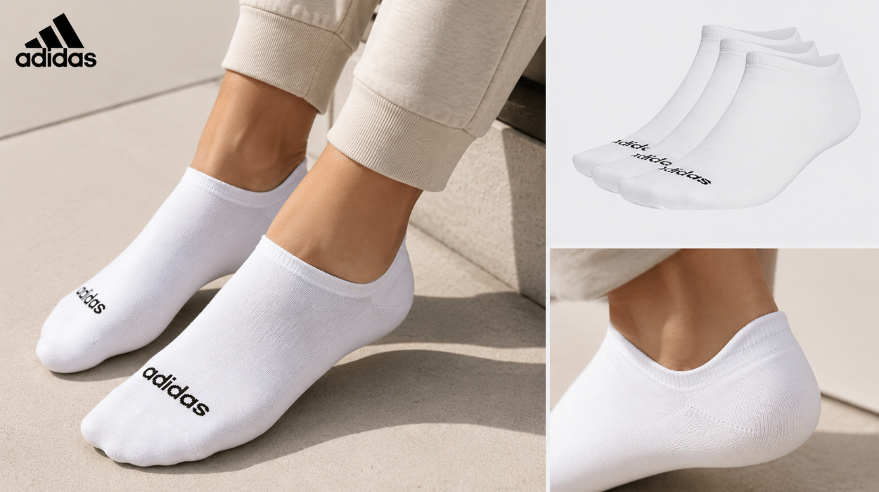 3 pares de calcetines tobilleros Adidas Thin Linear unisex
