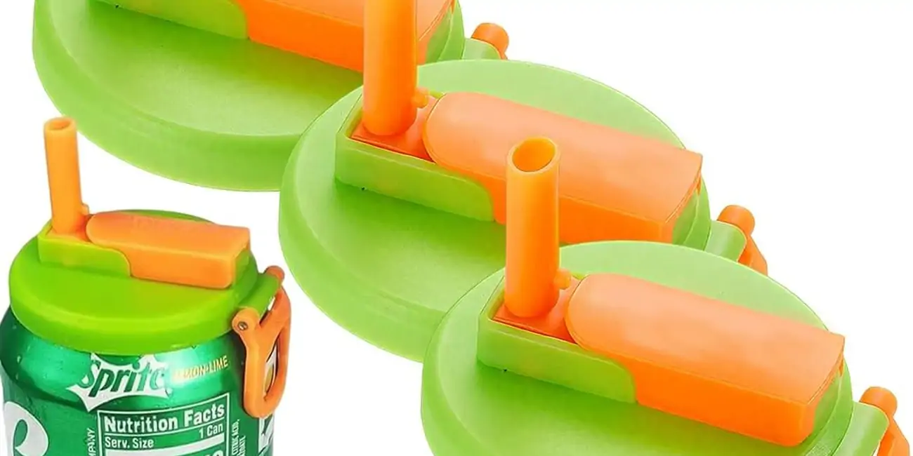 3 Tapas con pajita para latas de bebidas Ayvruop