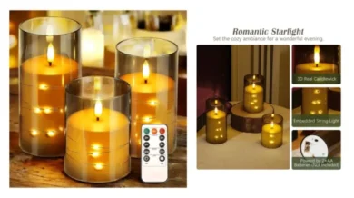 3 velas LED realistas con mando a distancia baratas