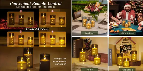 3 velas LED realistas con mando a distancia oferta