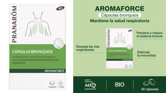 30 cápsulas Bronquios Pranarom Aromaforce para la salud respiratoria