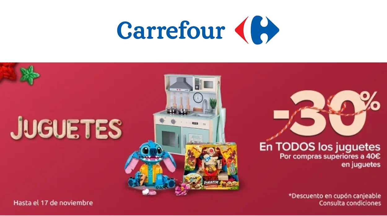 30% descuento juguetes carrefour