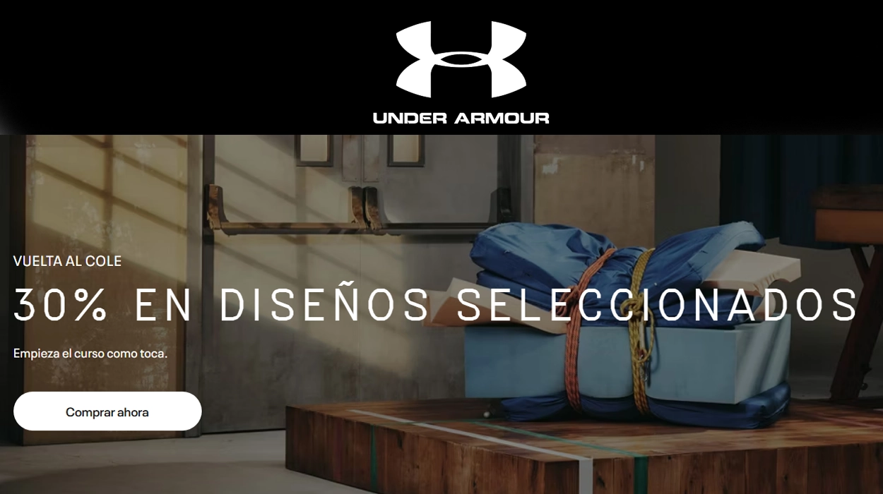 30% en diseños seleccionados Under Armour Vuelta al Cole