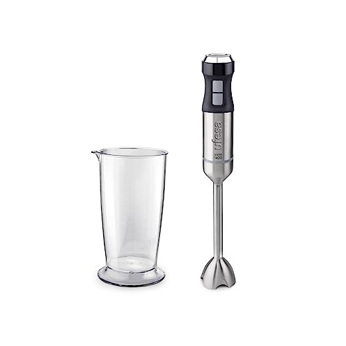 Batidora de mano Ufesa BP4750 Vario 1400 Titanium de 1400 W con 20 velocidades y pie XL
