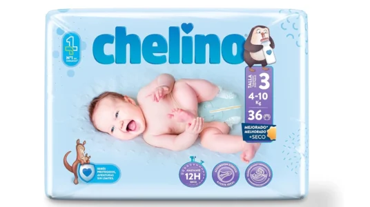 36 pañales Chelino talla 3