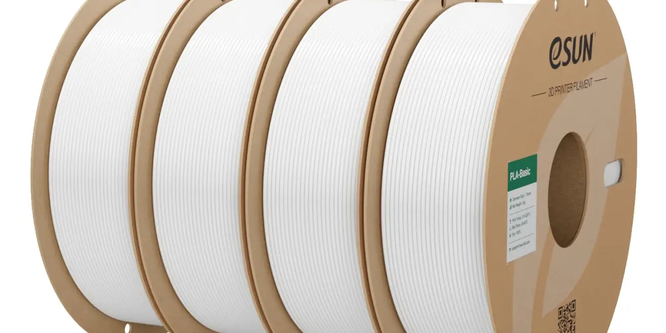 Pack de 4 bobinas eSUN PLA 1.75 mm para impresión 3D de 1 kg cada una, con alta precisión